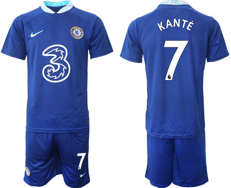 Men 2022-2023 Club Chelsea FC home blue #7 Soccer Jersey